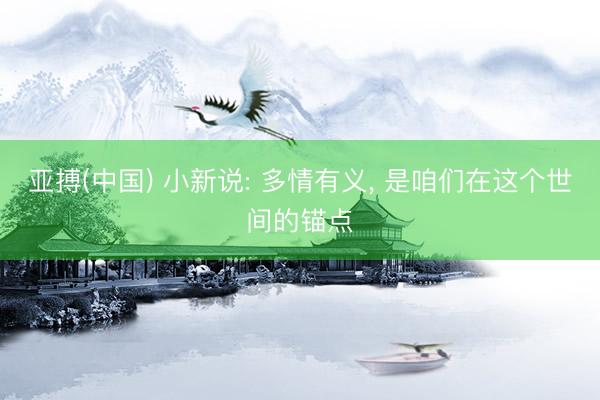 亚搏(中国) 小新说: 多情有义， 是咱们在这个世间的锚点
