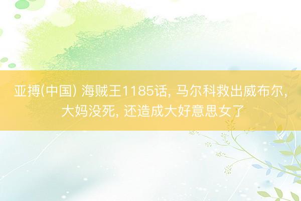 亚搏(中国) 海贼王1185话， 马尔科救出威布尔， 大妈没死， 还造成大好意思女了
